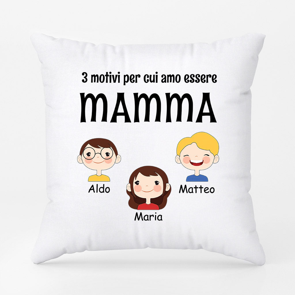 0897POT1 Regali personalizzati cuscino figli nipoti mamma nonna